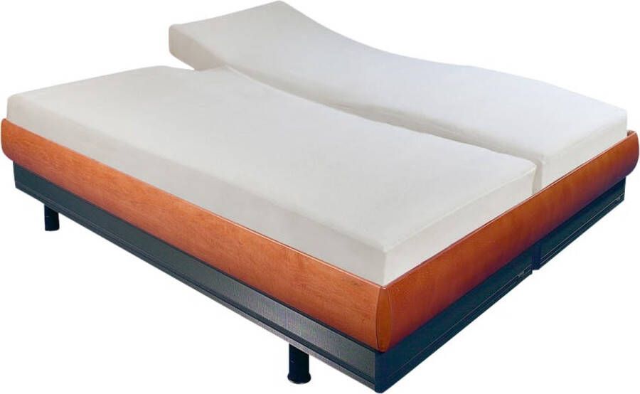 Inch matrasbeschermer split Badstof (hoekhoogte 27 cm ) Blanc White B 180 x L 200 cm Lits-jumeaux Luchtdoorlatend Waterdicht Geschikt voor Verstelbare Matras DCBAMPU290200-2x-B 180 x L 200 cm