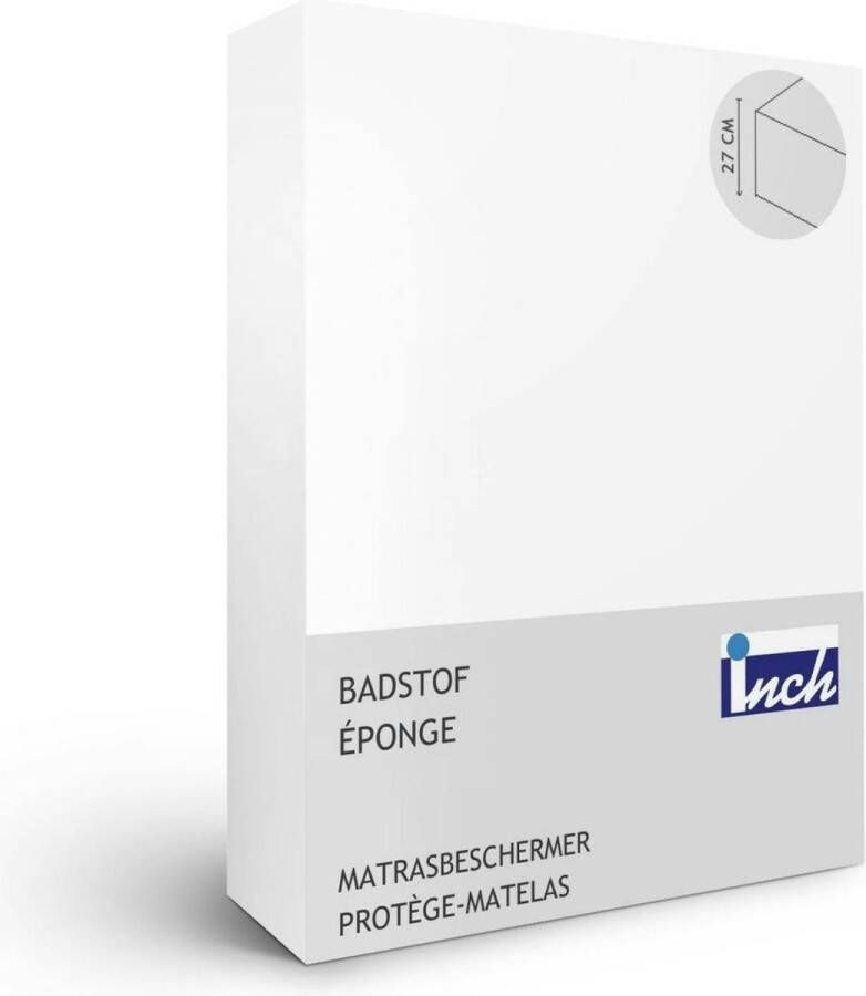 Inch Matrasbeschermer Badstof Molton (hoekhoogte 27 cm ) Blanc White B 160 x L 200 cm Lits-jumeaux Luchtdoorlatend Machinewasbaar Geschikt voor Standaard Matras DH4S160200-B 160 x L 200 cm - Foto 2