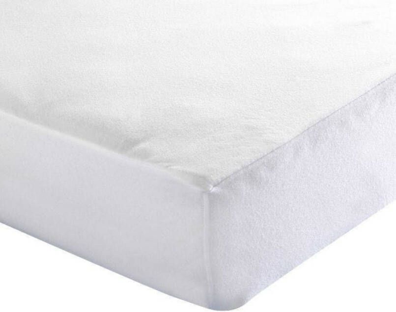 Inch Matrasbeschermer Molton (hoekhoogte 30 cm ) Blanc White B 70 x L 200 cm 1-persoons Luchtdoorlatend Waterdicht Antibacterieel Antihuisstofmijt Geschikt voor Standaard Matras Boxspring Matras + Topper DHFLAEG070200-B 70 x L 200 cm