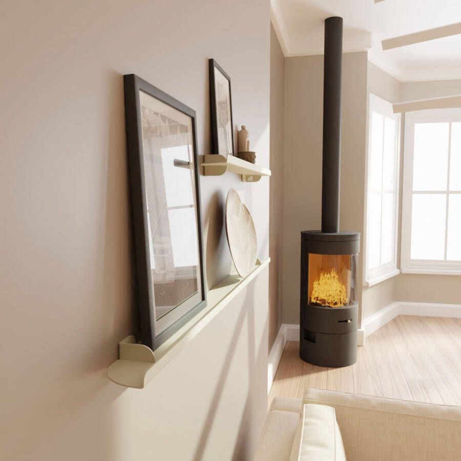 Indusigns Fotolijstplank Staal Wit 60cm x 7cm Muurplank Fotoplank Wandplank Schilderijplank Boekenplank Wanddecoratie Design Muur Uniek Blikvanger Hal Toilet Woonkamer Slaapkamer Modern Industrieel Interieur