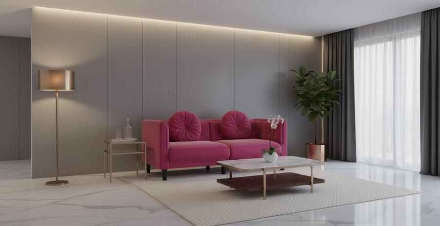 Industrailhome 2-Zitsbank Fluweel Wijnrood 145x77x70 cm – Industrialhome Luxe Loveseat met Kussens – Comfortabele Moderne Zitbank voor Woonkamer – Elegante Twee Zits Bank van Hoge Kwaliteit