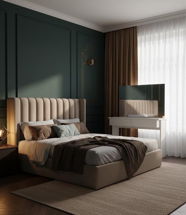 Industrial-Home IndustrialHome Luxe Kaptafel “Azur Elegance” – Witte Make-Up Tafel met Spiegel & 2 Lades – 120 cm Brede Moderne Visagietafel – Stijlvol Slaapkamermeubel met Opbergruimte – Melamine Coating – Elegant Design