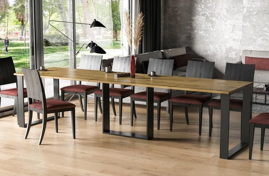 Guru Cary stirling eiken uitschuifbare eettafel