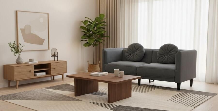 Industrialhome 2-Zitsbank Fluweel Donkergrijs 173 5x77x70 cm – Luxe Loveseat met Kussens – Moderne Comfortabele Zitbank voor Woonkamer – Elegante Twee Zits Bank van Hoge Kwaliteit