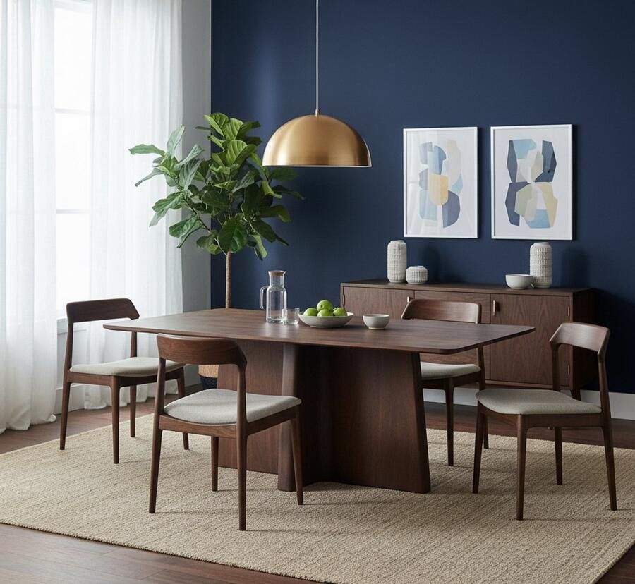 Industrialhome Eettafel rechthoek 200x100 cm Espresso mangohout Massieve eetkamertafel met kruispoot onderstel Industrieel design Edge Line