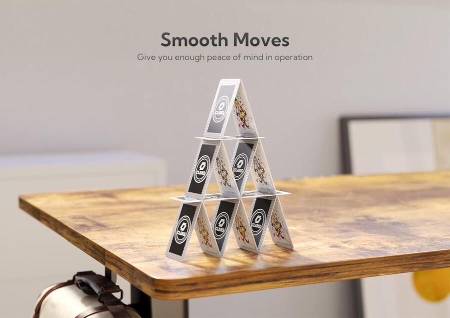 Industrialhome Elektrisch In Hoogte Verstelbaar Bureau 100 x 60 cm – Ergonomisch Staand Zit-Sta Bureau met Geheugenfunctie Stille Motor Botsingsbescherming Kabelmanagement & Stalen Frame – Compact Verstelbaar Thuiswerkbureau – FSC Hout – Vintage Bruin