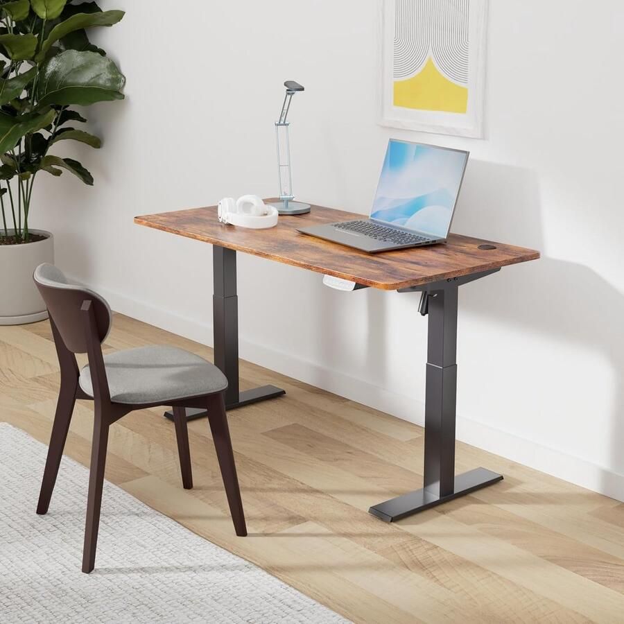 Industrialhome Elektrisch Zit-Sta Bureau 100x60cm – Ergonomisch Verstelbaar Bureau met Geheugenfunctie