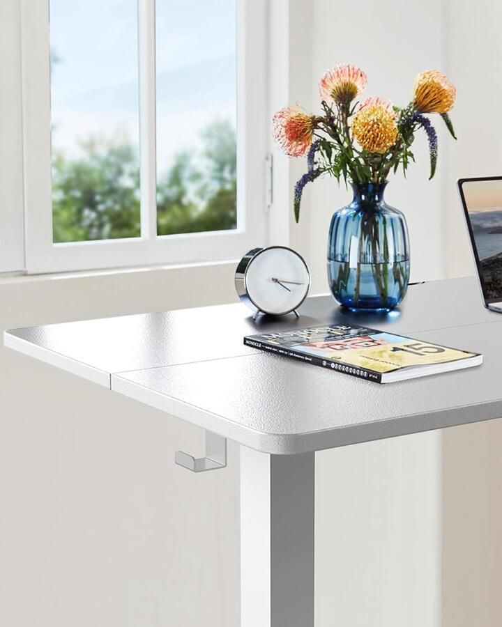 Industrialhome Elektrisch Zit-Sta Bureau Wit – 120x60 cm – Ergonomisch Sta Bureau met 4 Geheugenstanden
