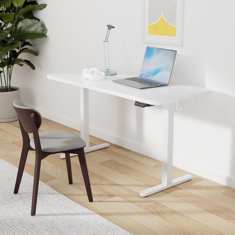Industrialhome Ergonomisch Elektrisch Zit-Sta Bureau 140x60 cm – In Hoogte Verstelbaar Tussen 72-118 cm
