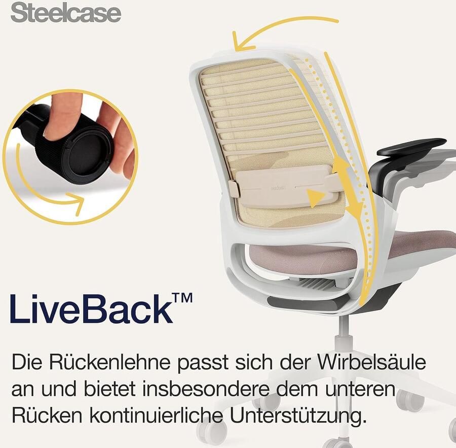 Industrialhome Ergonomische Bureaustoel 66x64x92 cm – Pro Series 1 Lens – Luxe Ergonomische Stoel met 4D Armleuningen LiveBack Lumbaal Ondersteuning Ademend Netrug Verstelbare Zitdiepte & Hoogte Premium Kantoorstoel tegen Rugpijn