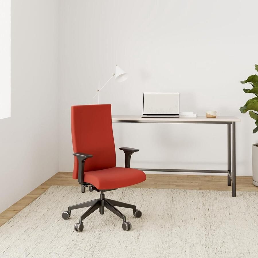 Industrialhome Ergonomische Bureaustoel 69x69x117 cm – OrangeStrike Comfort Pro 4D – Luxe Verstelbare Bureaustoel met Hoofdsteun Lendensteun & Synchroonmechanisme – Testwinnaar Design Oranje