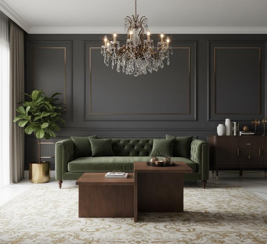 Industrialhome Luxe Salontafel Varia 90x50x40 cm – Espresso Mangohout – Moderne Houten Design Tafel – Industrieel & Minimalistisch Interieur