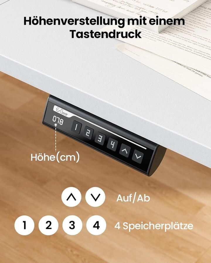 Industrialhome PowerLift Ultra XL – Elektrisch Zit-Sta Bureau 180x80 cm – Hoogte Verstelbaar 72-118 cm – 4 Geheugenstanden