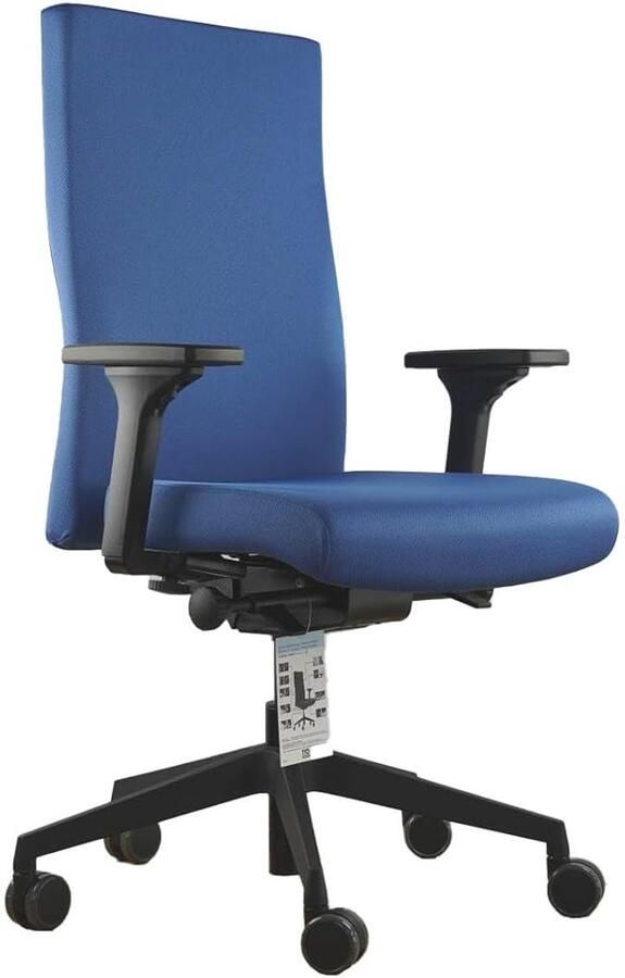Industrialhome rgonomische Bureaustoel 69x69x117 cm – BlueStrike Comfort 4D – Luxe Verstelbare Bureaustoel met Lendensteun Synchroonmechanisme & 4D Armleuningen – Testwinnaar Design Blauw