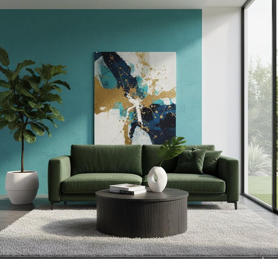 Industrialhome Ronde Salontafel Zwart Eiken 70x70x30 cm – Industrieel Design – Oliva Lounge Tafel – Modern Scandinavisch Houten Salontafel