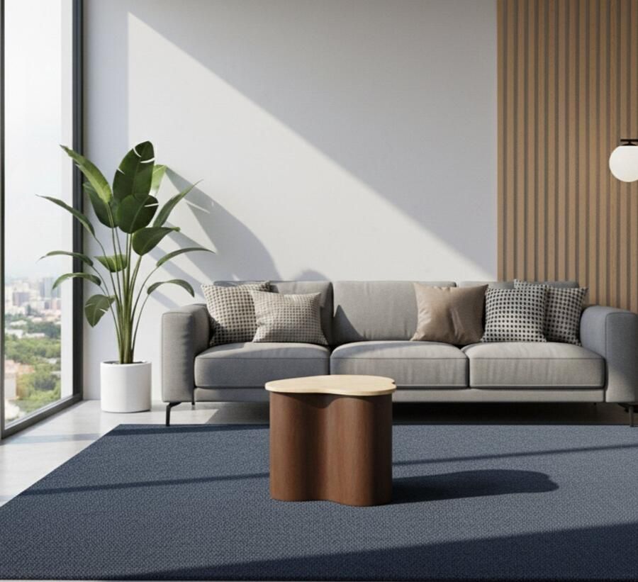 Industrialhome Salontafel Travertin & Espresso Mangohout 50x35 cm – Design Organische Koffietafel – Model “Davos XL” –