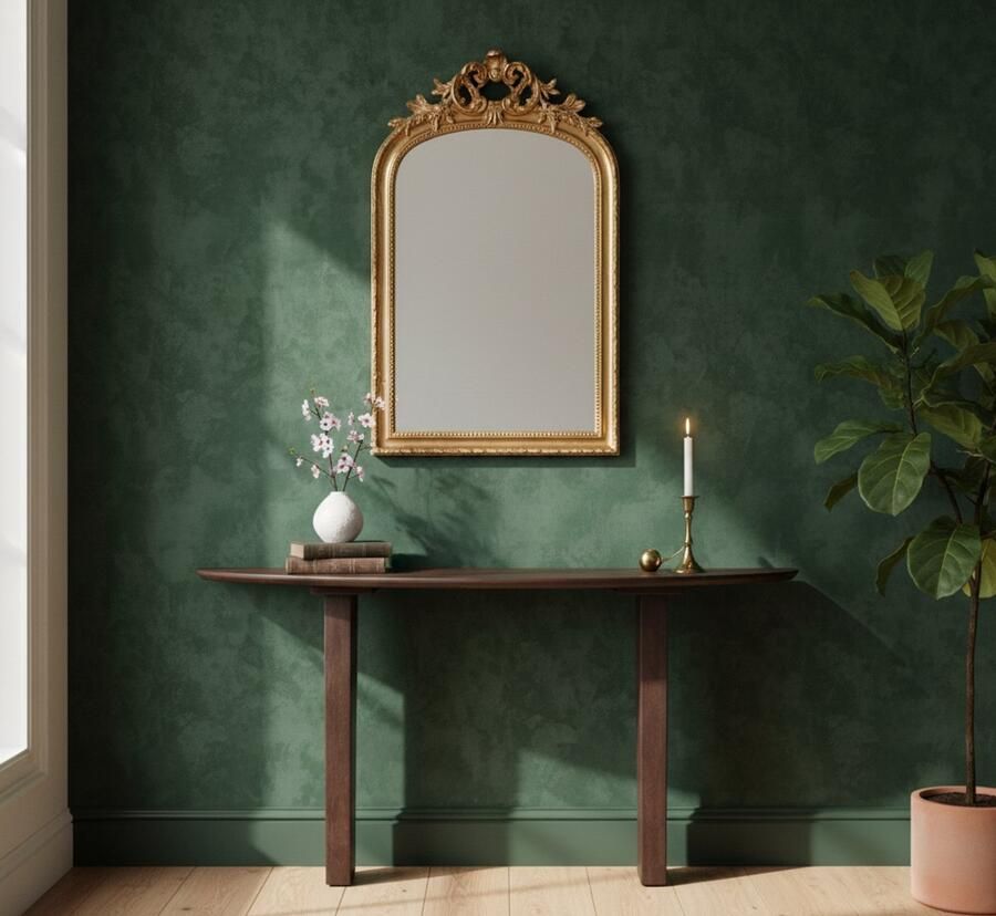 Industrialhome Sidetable Mangohout Espresso 135x40 cm – Industrieel Design – Halve Ovale Vorm – Model “Firenze” – Massief Hout – Merk: