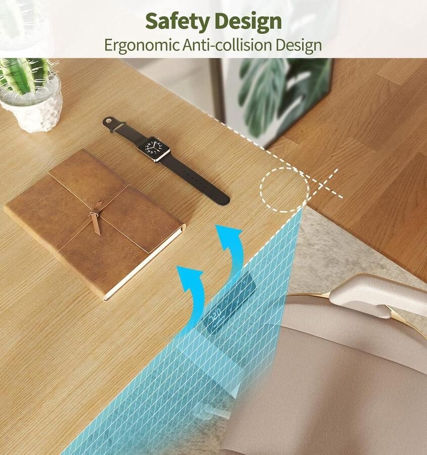 Industrialhome SmartDesk S1 Pro Elektrisch Zit-Sta Bureau 160x80 cm In Hoogte Verstelbaar 4 Geheugenstanden + USB Wit Frame & Eiwit Tafelblad