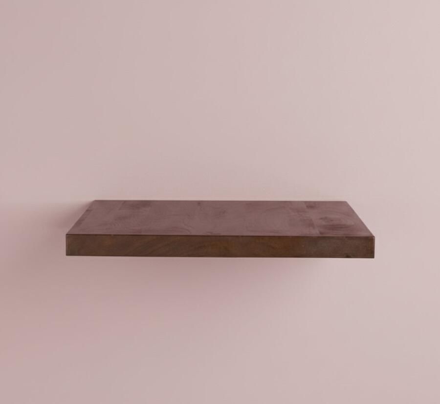 Industrialhome Tafelblad Vierkant 70x70 cm Mangohout – Espresso Industrieel Handgemaakt – Los Tafelblad voor Restaurant of Bartafel – Robuust & Krasbestendig