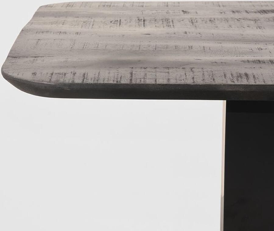 Industrialhome Vierkante Restauranttafel Zwart – 70x70x74 cm – Mangohout & Metaal – Handgemaakt – Industriële Eettafel – 4 Personen – Horecatafel