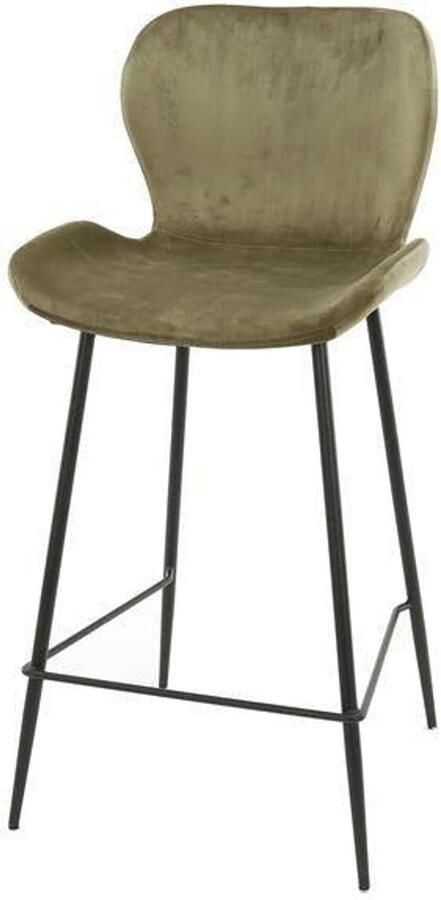 Industrieel In Huis Barstoel Taupe Velvet Set van 4 Beige Barkruk met Rugleuning en Zachte Fluwele Bekleding Fluweel Hoge Stoel in Industriële Stijl Moderne Barkruk met Comfortabele Kuipvorm (47x51x91) Set Van 4