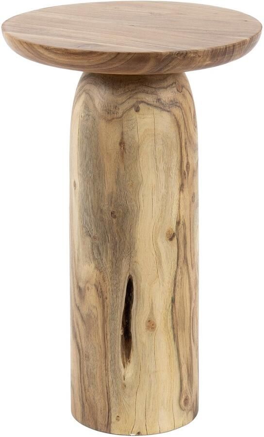 Industrieel In Huis Bijzettafel Rond Hout (35 x 35 x 55 cm) Bijzettafetljes Woonkamer Industriële Sidetable Decoratie Salontafel Antieke Ronde Tafelset Salon Tafel Industrieel & Landelijk Koffietafel