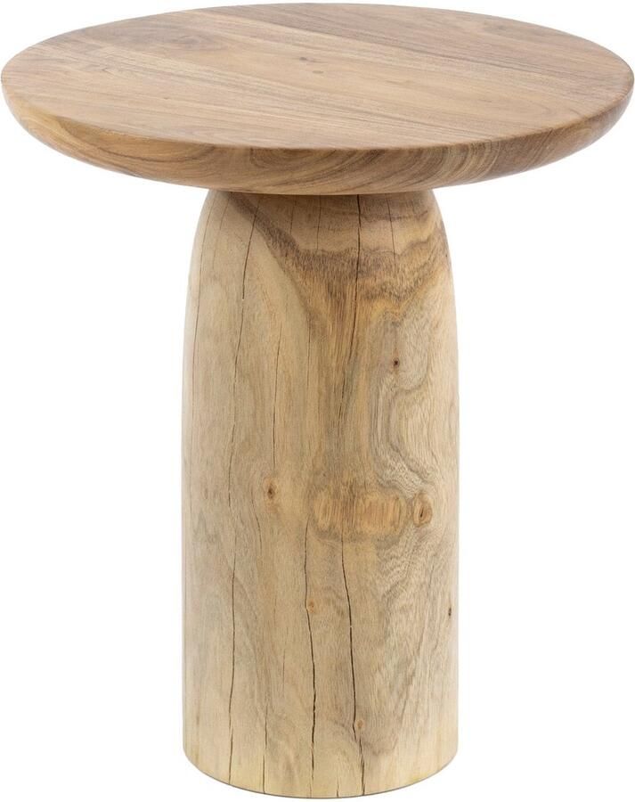 Industrieel In Huis Bijzettafel Rond Hout (40 x 40 x 45 cm) Bijzettafetljes Woonkamer Industriële Sidetable Decoratie Salontafel Antieke Ronde Tafelset Salon Tafel Industrieel & Landelijk Koffietafel