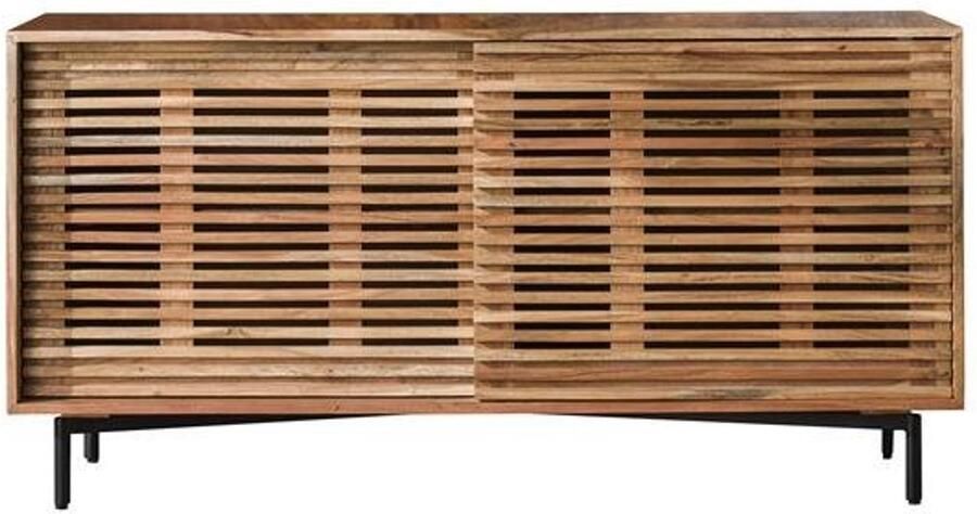 Industrieel In Huis Dressoir Kasten Hout (150cm x 45cm x 76cm) Industrieel Mangohout Kast TV meubel TV kast Landelijk Modern Vintage Kasten Opbergkast met deuren Woonkamer