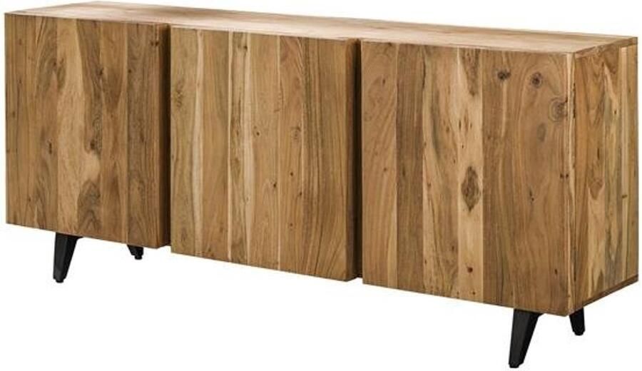 Industrieel In Huis Dressoir Kasten Mangohout (185cm x 40cm x 76cm) Industrieel Mangohout Kast TV meubel TV kast Landelijk Modern Vintage Kasten Opbergkast met deuren Woonkamer