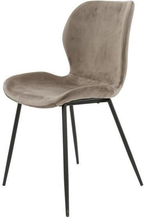 Industrieel In Huis Eetkamerstoel Taupe Velvet Set van 4 Beige Industriële Dinerstoel met Zachte Fluwele Bekleding Fluweel Eetkamerstoel met Moderne en Comfortabele Kuipvorm Industriële Stoel voor Eetkamer (Set Van 4)