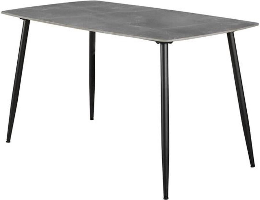 Industrieel In Huis Eettafel Keramiek (140cm x 80cm) Industriële Dinertafel met Lichtgrijs Keramiek Tafelblad Eettafel voor 4 Personen Rechthoekige Tafel met Grijs Keramiek Tafelblad Industrieel