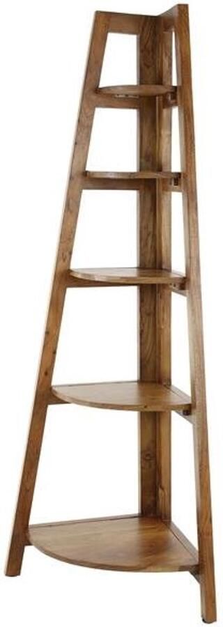 Industrieel In Huis Hoekkast Vakkenkast Hout (64 x 44 x 148 cm) Hoekrek Staand Wandrek Industrieel Hout Hoekmeubel Boekenkast Boekenrek Kinderkamer Industrieel Hout Boekenkast Kind Industrieel Boekenkastje