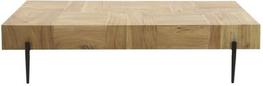 Industrieel In Huis Luxe Acaciahout Salontafel (150x60x35 cm) Salontafels Groot Boomstam Landelijke salontafel met lade Rechthoekig & Hout Grote Salontafel Mangohout & Metaal 150 cm