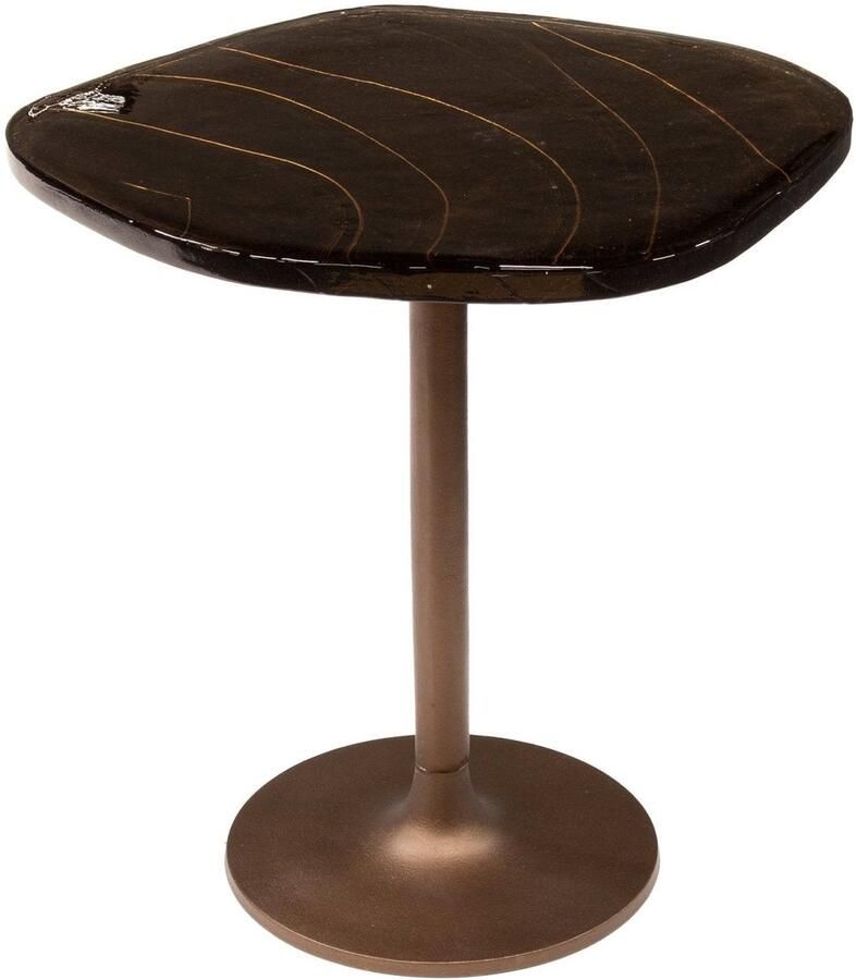 Industrieel In Huis Luxe Bijzettafel Koper (53x42x50 cm) Bijzettafetljes Woonkamer Industriële Sidetable Decoratie Salontafel Antieke Ronde Tafelset Salon Tafel Industrieel & Landelijk Koffietafel