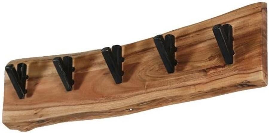 Industrieel In Huis Luxe Kapstok Hangend 6 Haken Wandkapstok Muur (60x9x15 cm) Kapstokhaak 5x Kapstokken Industrieel Staand Wandkapstok Hout & Zwart Metaal Landelijk Kapstok Hout Boomstam Kapstok Muur