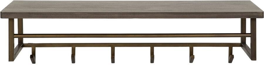 Industrieel In Huis Luxe Kapstok Hangend 6 Haken Wandkapstok Muur Kapstokhaak 6x Deurkapstok Opdekdeur Hangende Wandkapstok met Hoedenplank Hout & Zwart Metaal Landelijk Kapstokken Industrieel Staand met Plank (51 x 30 x 80 cm)