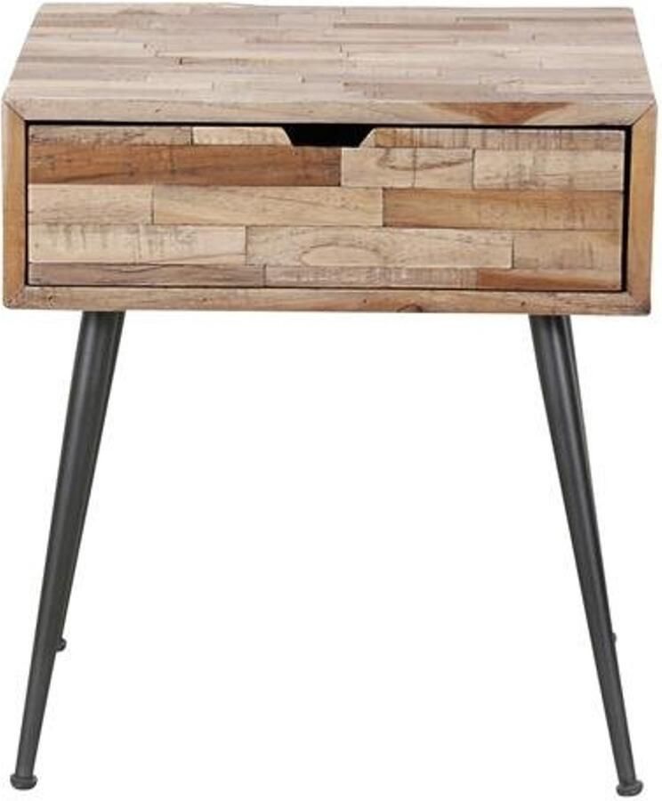 Industrieel In Huis Luxe Nachtkastje Industrieel Hout met Lade (45 x 35 x 50 cm) Houten Nachtkastje Nachtkast Industrieel Modern Landelijk Industrieel Nachtkastjes Nachtkast Nachtkastje Hout Zwart Bijzettafeltjes Woonkamer