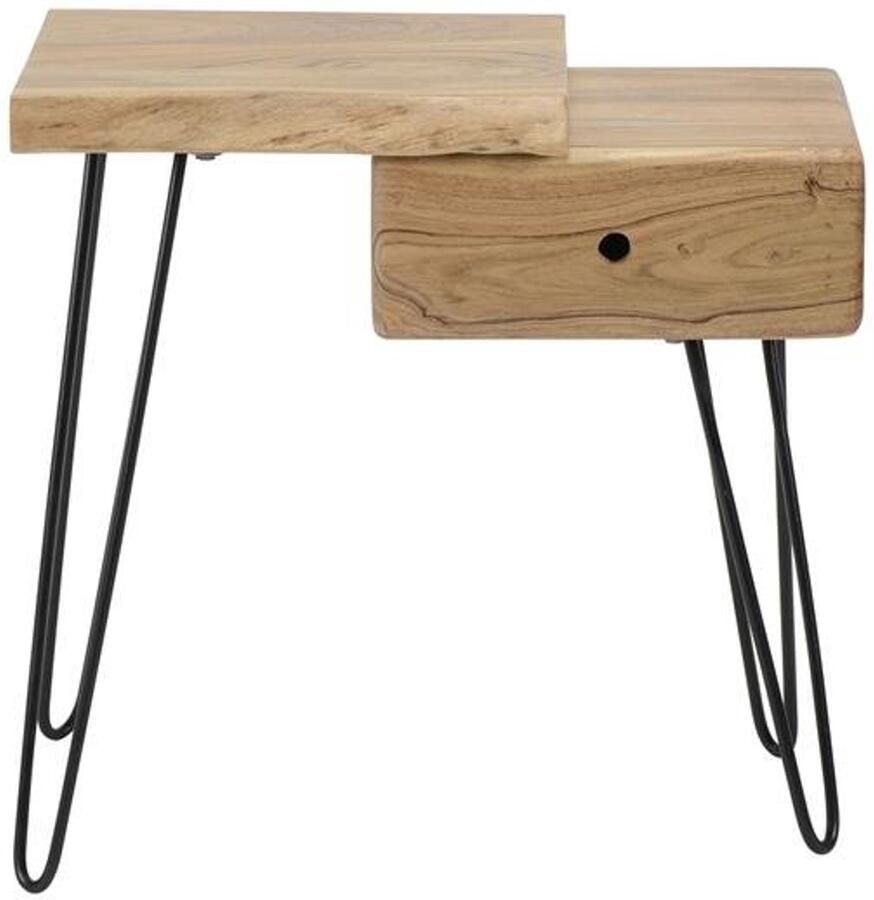 Industrieel In Huis Luxe Nachtkastje Industrieel Hout met Lade (60 x 32 x 59 cm) Houten Nachtkastje Nachtkast Industrieel Modern Landelijk Industrieel Nachtkastjes Nachtkast Nachtkastje Hout Zwart Bijzettafeltjes Woonkamer