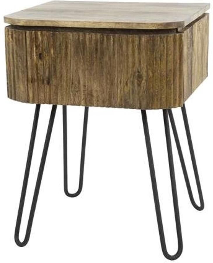 Industrieel In Huis Luxe Nachtkastje met Lade Nachtkastje Bijzettafel Per Stuk Nachtkast Tafeltje Nachtkastjes Industrieel Landelijk Modern Nachtkastje Hout Hangend Industrieel Nachtkastje Per Stuk (45 cm x 40 cm x 60 cm)