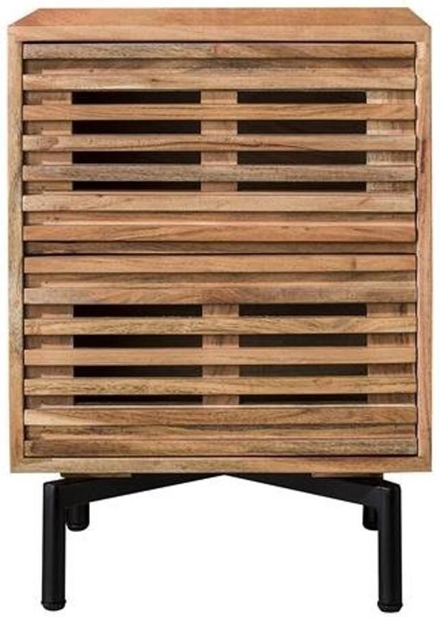 Industrieel In Huis Luxe nachtkastje met Lade Nachtkastje Metaal Industrieel Hout Nachtkastjes met Lades Bijzettafeltjes Woonkamer Klein Bijzettafels Bank Vierkant Hout & Zwart Landelijk (45 cm x 35 cm x 30 cm) Per stuk