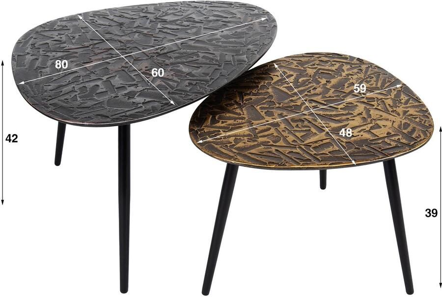 Industrieel In Huis Luxe Salontafel set van 2 Hout- Salontafel Buiten Salon Tafel Hout- Salontafel Woonkamer Bijzettafel voor Buiten Woonkamer Tuin Bijzettafeltje Tuin Woonkamer Buiten Bijzettafeltjes Woonkamer Hout