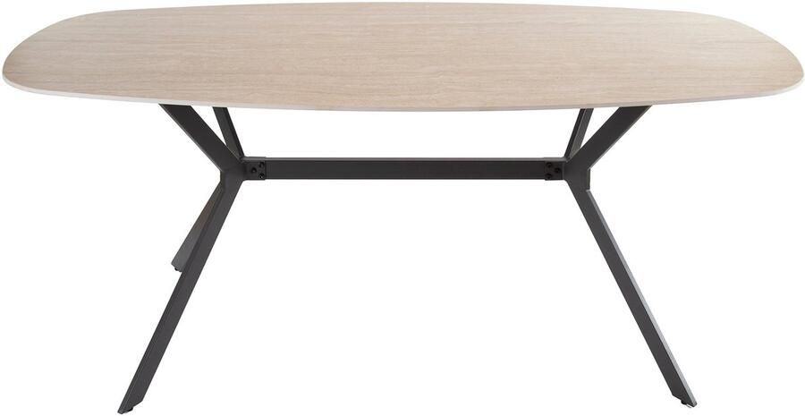 Industrieel In Huis Moderne Eetafel Ovaal 180cm Salontafel Industrieel met Opbergruimte (180x90x76 cm) Salontafel Ovaal Salon Tafel Koffie Tafel Woonkamer Tafel Bijzettafel Hout voor Woonkamer