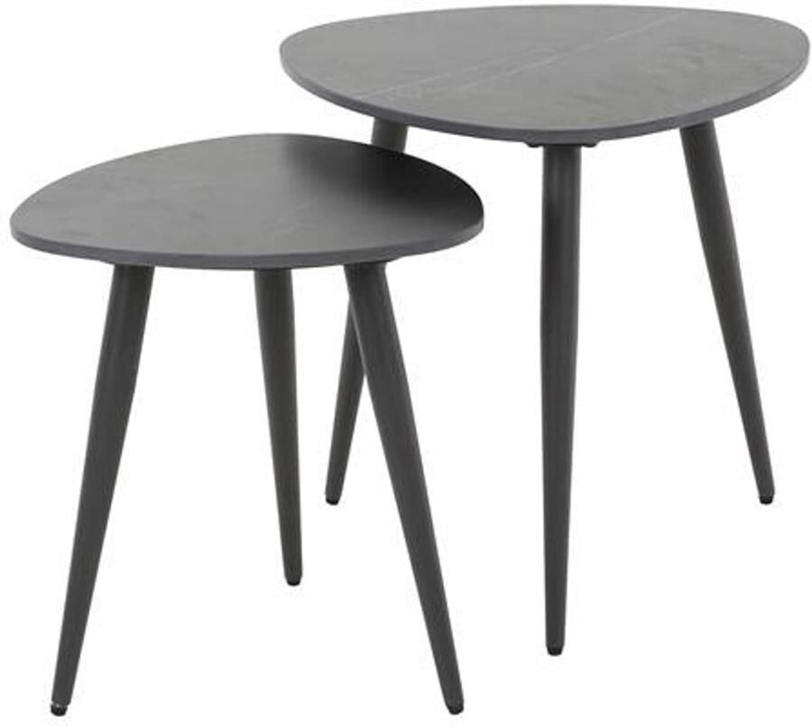 Industrieel In Huis Salontafel Organisch Ovaal Driehoek (Set van 2) Hout (46 cm x 46 cm x 45 cm) Salontafel Groot Salon Tafel Boomstam Binnen Ronde Salontafel Woonkamer Tafel Salontafels Industrieel Salontafel Landelijk Coffee Table