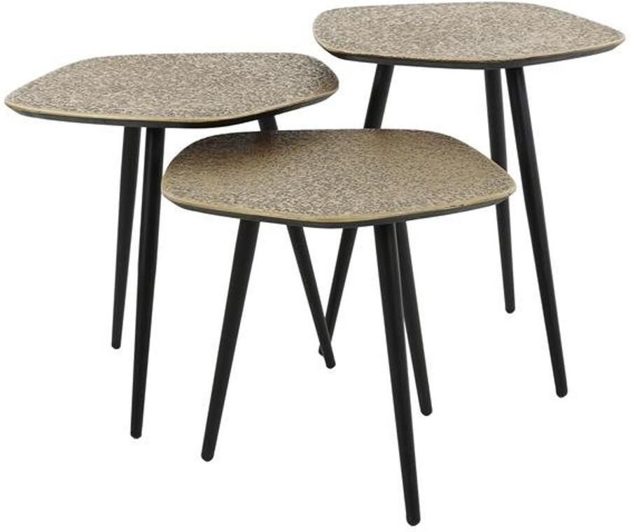 Industrieel In Huis Salontafel Organisch Ovaal (Set van 3) Hout (47 cm x 40 cm x 50 cm) Salontafel Groot Salon Tafel Boomstam Binnen Ronde Salontafel Woonkamer Tafel Salontafels Industrieel Salontafel Landelijk Coffee Table Goud