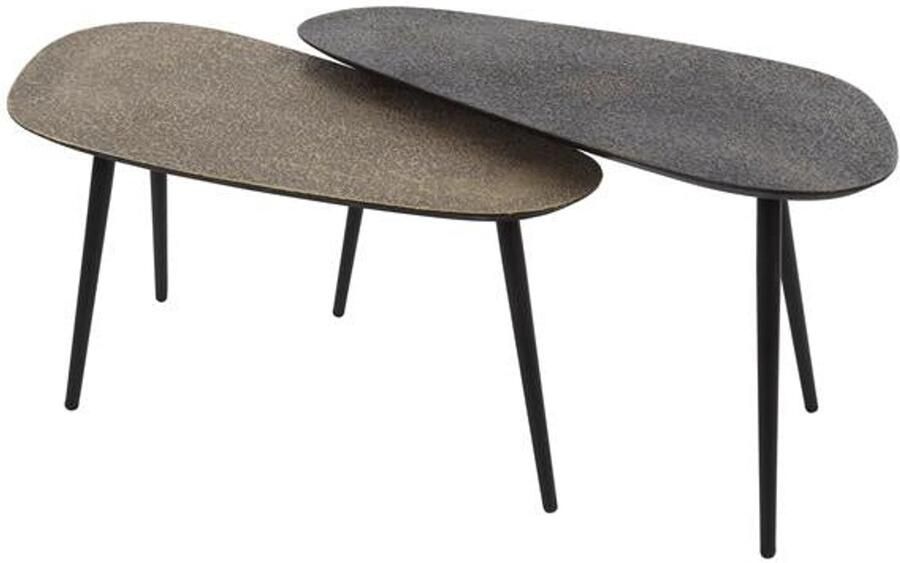 Industrieel In Huis Salontafel Ovaal Organisch (Set van 2) Hout (84 cm x 39 cm x 42 cm) Salontafel Groot Salon Tafel Boomstam Binnen Ronde Salontafel Woonkamer Tafel Salontafels Industrieel Salontafel Landelijk Coffee Table