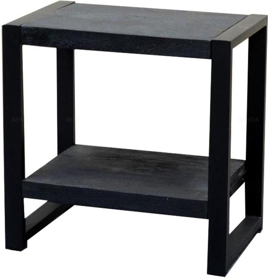 Industrieel In Huis Salontafel Vierkant Industrieel (60 cm x 40 cm x 60 cm) Salontafel Mangohout Zwart Salontafels Landelijk Bijzettafels Bijzettafeltjes Woonkamer Bijzettafel Mangohout Industrieel Zwart Hout Bijzettafel Vierkant (60cm x 40cm x 60cm)