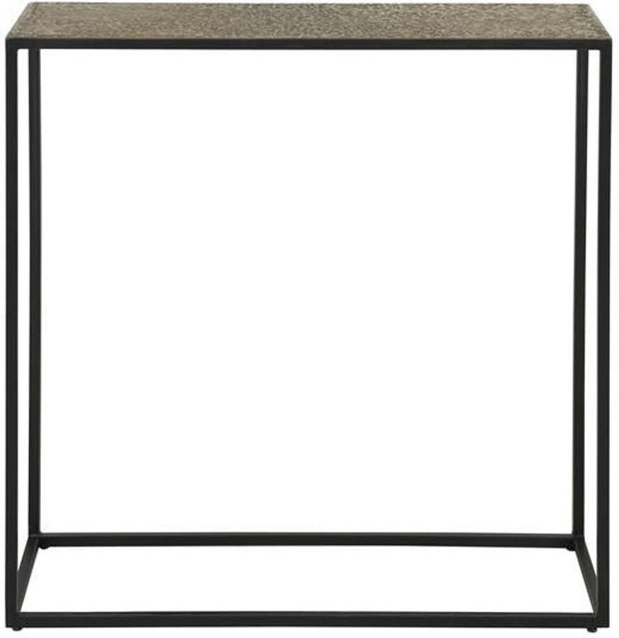 Industrieel In Huis Sidetable Industrieel Ondiep Metallic 75 cm x 25 cm x 75 cm Side Table Industrieel Hout Landelijk Hout Wandtafel Sidetable Haltafel Smalle tafel Makkelijke installatie