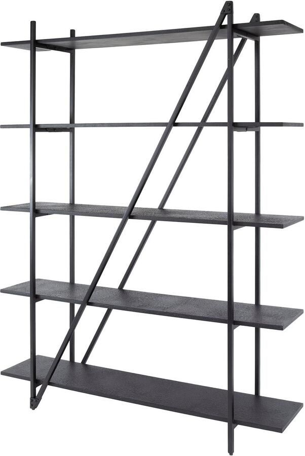 Industrieel In Huis Wandrek Industrieel Zwart Wanrek Metaal (140 cm) Voor Keuken Slaapkamer & Woonkamer Wanddecoratie Woonkamer Wandrekken Metaal Industrieel Wandrekken Zwart Muurdecoratie Zwart