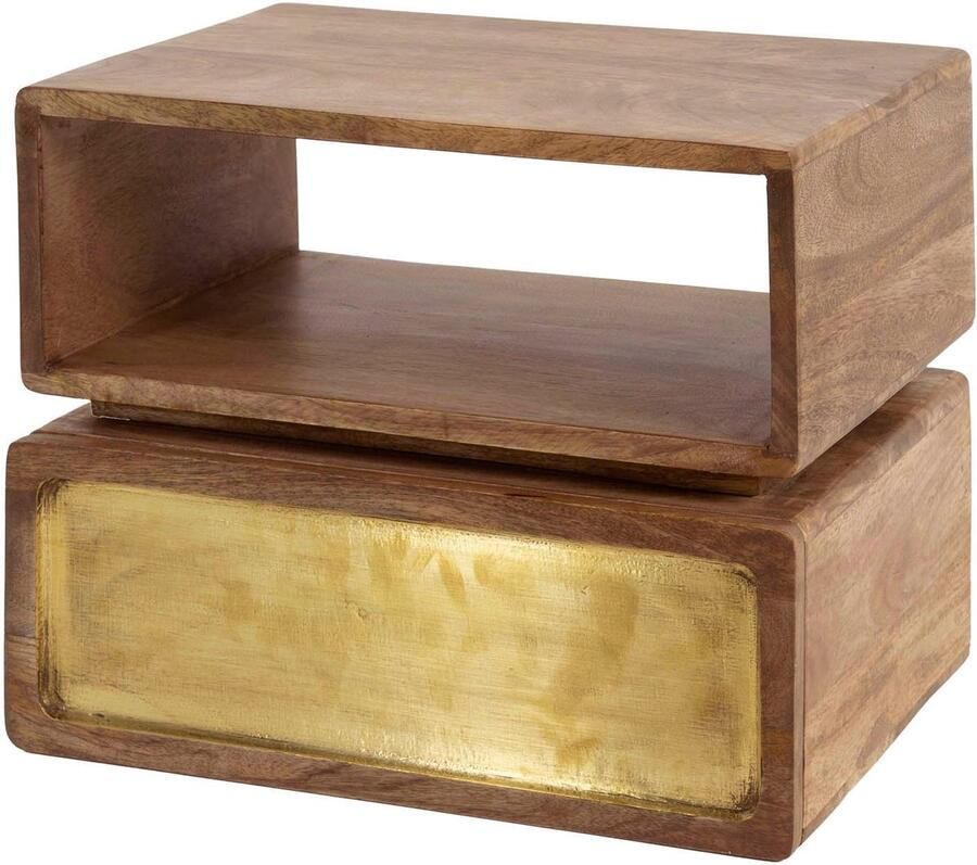 Industrieel In Huis Zwevend Nachtkastje Industrieel Mangohout (40x30x33 cm) Nachtkastjes met Lade Mangohout Houten Nachtkastje met Laden Wandplank nachtkastje Lades Kastje badkamer Bijzettafeltjes Woonkamer