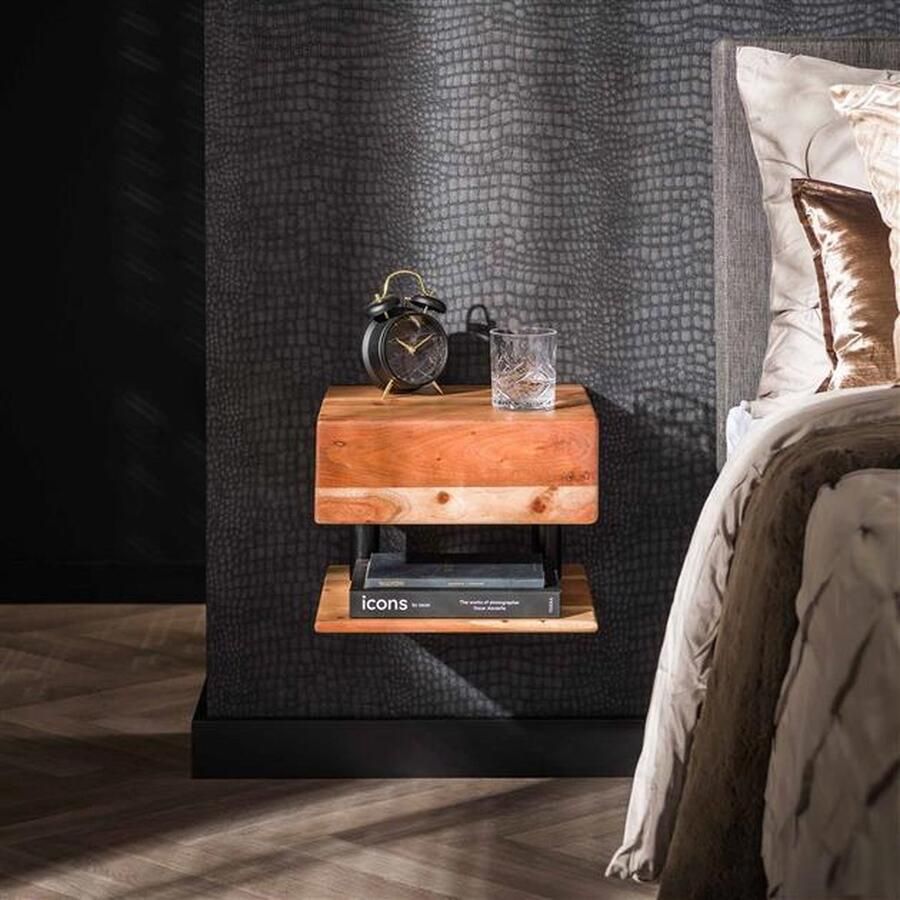 Industrieelinhuis.nl Nachtkastje zwevend Shelve